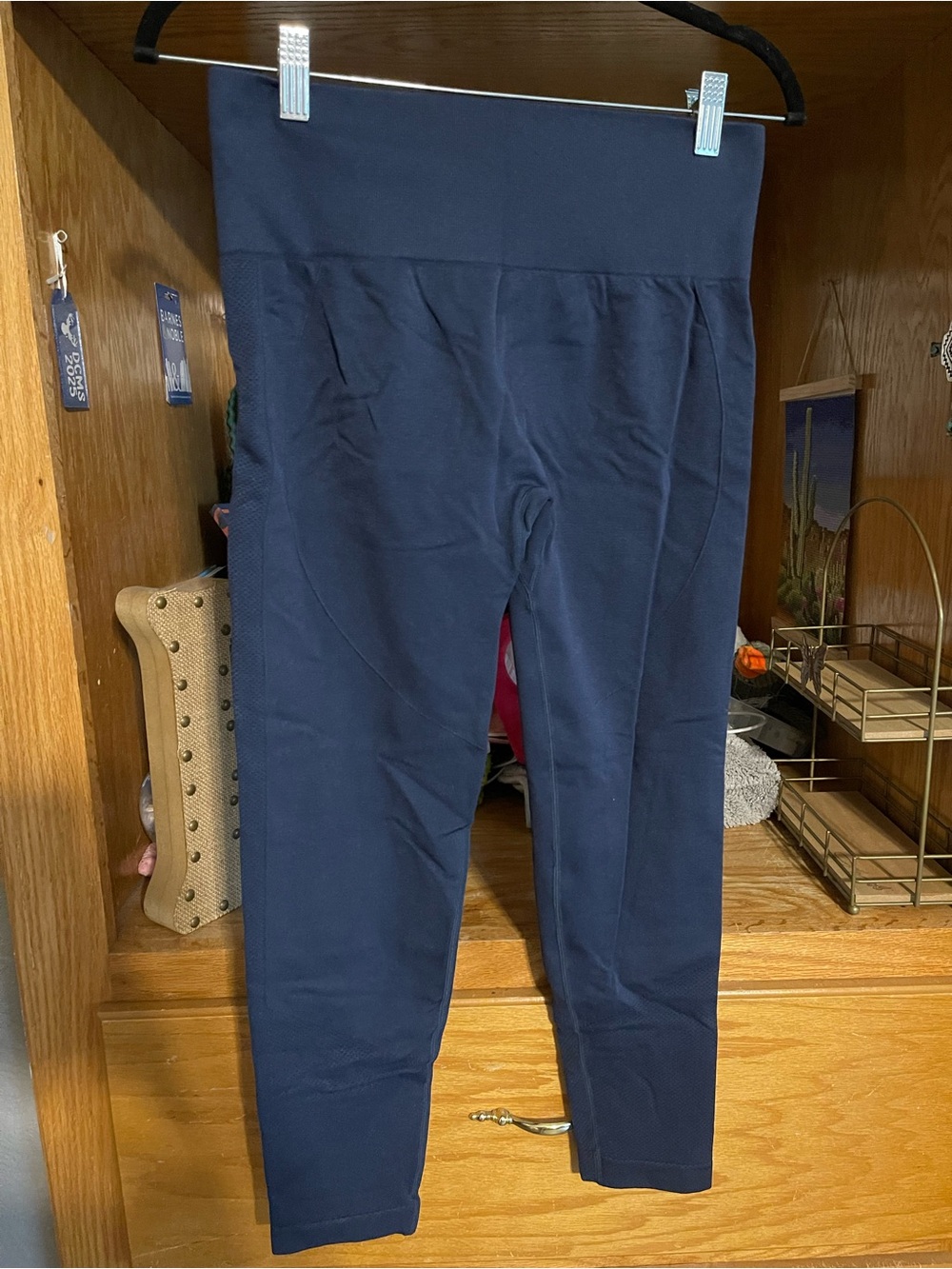High-Waist Navy Active Leggings XL